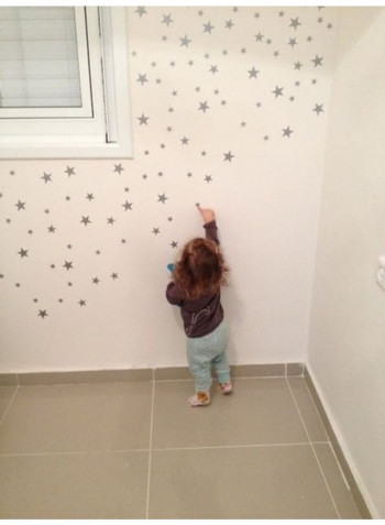 Cartoon Children's Room Pvc Wall Stickers Silver 60 x 90cm