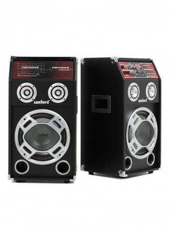 2 In 1 Bluetooth Stage Speaker With Mic And LED Display SF2256SS BS Black