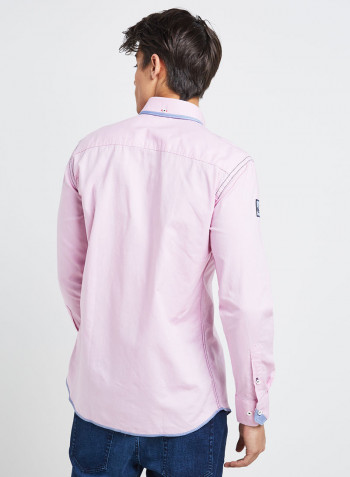 Full Sleeve Casual Cotton Shirt Pink