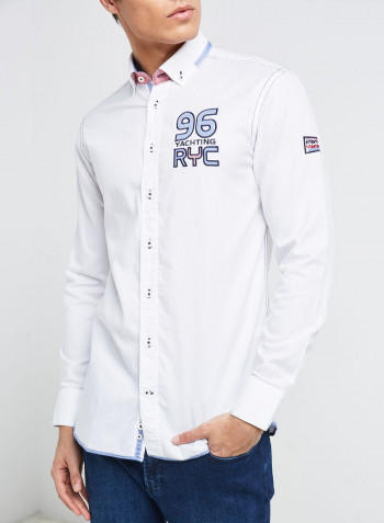 Full Sleeve Casual Cotton Shirt White