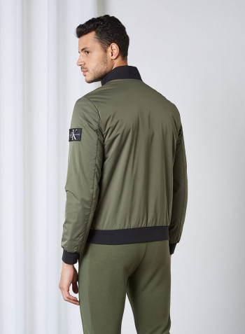 Padded Zip Up Harrington Jacket Deep Depths