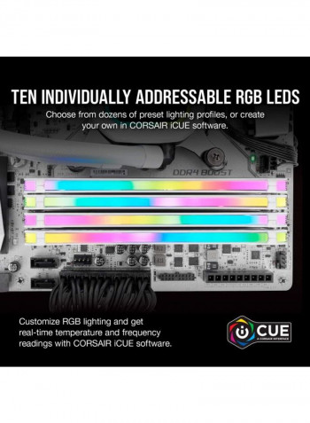 2-Piece Vengeance RGB Pro DDR4 RAM 8GB White/Pink/Blue