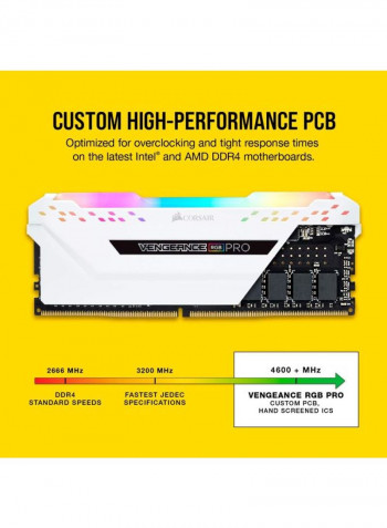 2-Piece Vengeance RGB Pro DDR4 RAM 8GB White/Pink/Blue