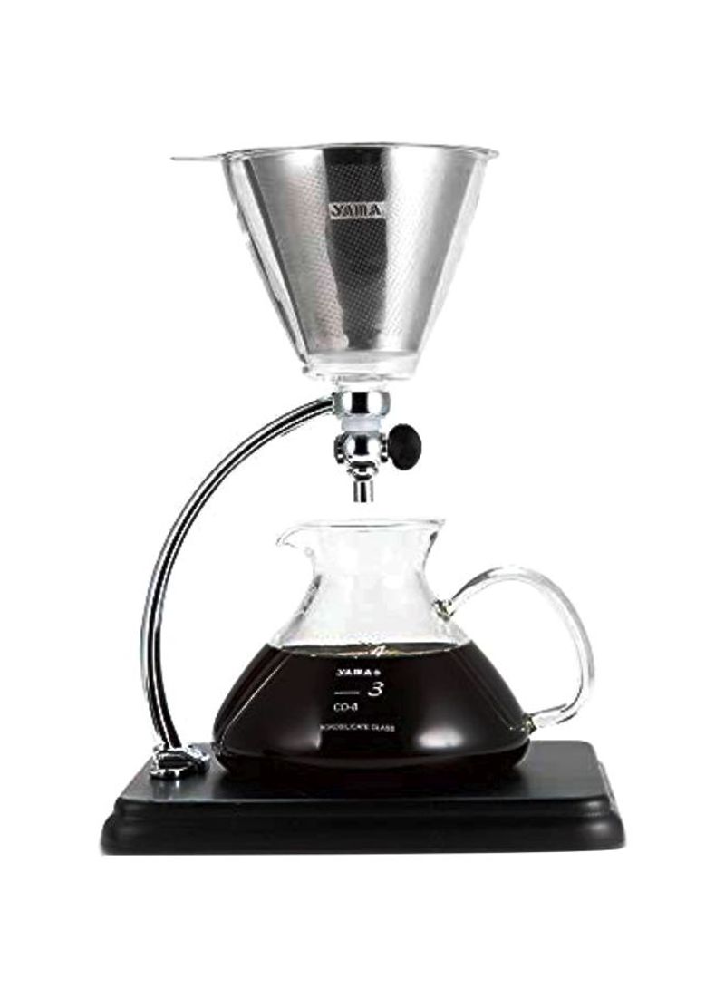 Pour Over Coffee Maker 473ml CD-8 silver Silver/Black/Clear