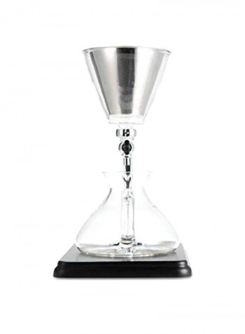 Pour Over Coffee Maker 473ml CD-8 silver Silver/Black/Clear