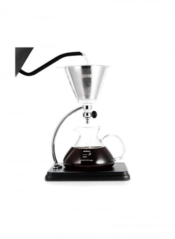 Pour Over Coffee Maker 473ml CD-8 silver Silver/Black/Clear