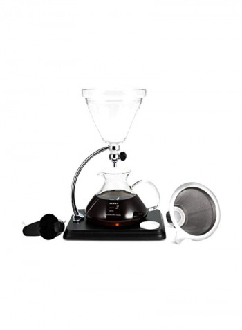 Pour Over Coffee Maker 473ml CD-8 silver Silver/Black/Clear