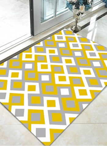 Living Room Floor Simple Geometric Print Rectangle Anti-Skid Rug Yellow 140*200(W*L)cmcm