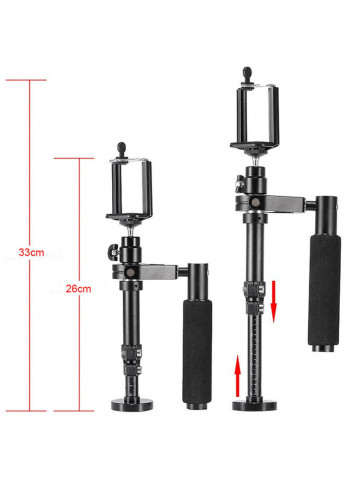Portable Video Shooting Stabilizer Set 33centimeter Black