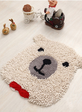 Cartoon Shaped Floor Mat Beige 110x120centimeter