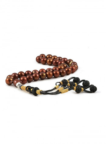 Brown Pearl Prayer Beads with Sterling Silver Components