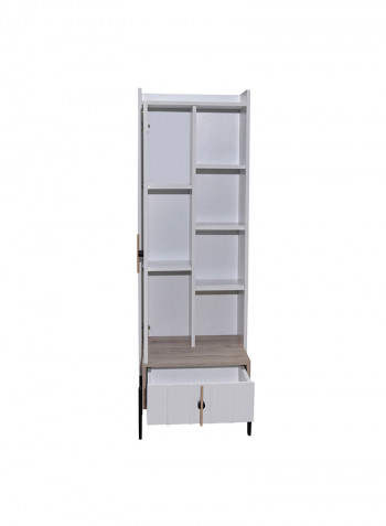 Portland Bookcase White 47x165x54cm