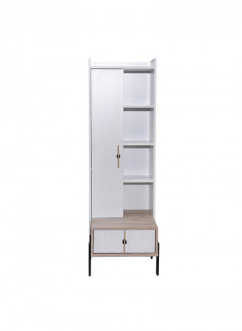 Portland Bookcase White 47x165x54cm