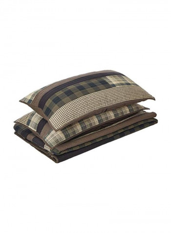 3-Piece Winter Plains Quilt Set Brown/Beige King