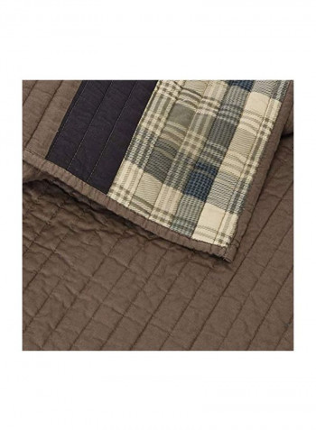 3-Piece Winter Plains Quilt Set Brown/Beige King