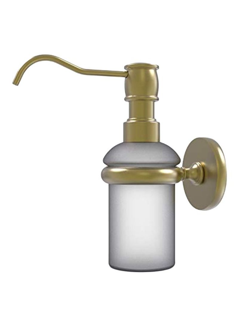 Prestige Skyline Collection Wall Mounted Soap Dispenser Silver/Gold 5ounce