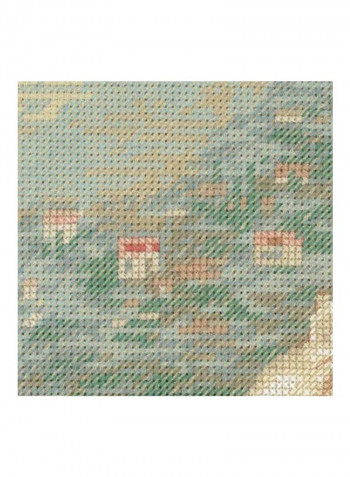 Tender Gaze Counted Cross Stitch Kit Beige/Red/Blue