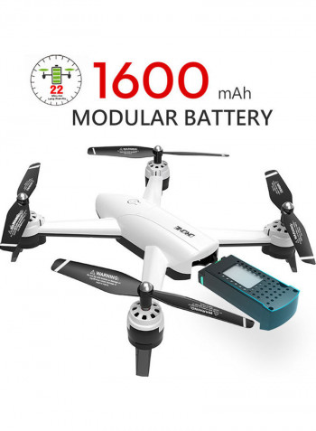 SG106 Optical Flow Drone with Dual Camera 4K Wide Angle Wifi FPV Altitude Hold Gesture Photography Quadcopter with 2 Battery White 33*9*21.5cm