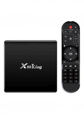 X88 King Android 9.0 TV Set Top Box With Remote V6907EU-1 Black