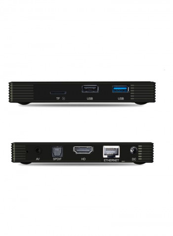 X88 King Android 9.0 TV Set Top Box With Remote V6907EU-1 Black