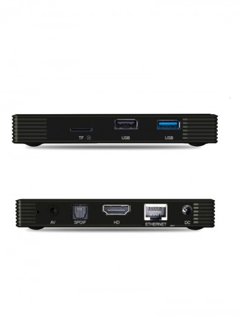 X88 King Android 9.0 TV Set Top Box With Remote V6907EU-1 Black