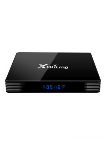 X88 King Android 9.0 TV Set Top Box With Remote V6907EU-1 Black