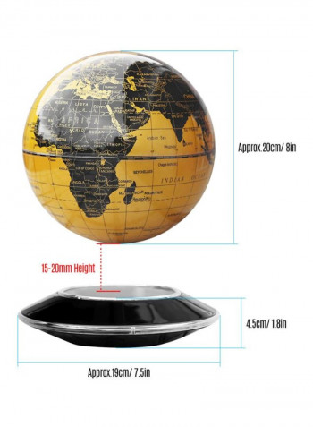 LED Magnetic Levitation Globe أصفر/أسود