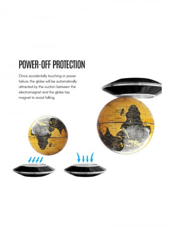 Magnetic Levitation Anti-Gravity  Floating Globe Gold/Black/Clear