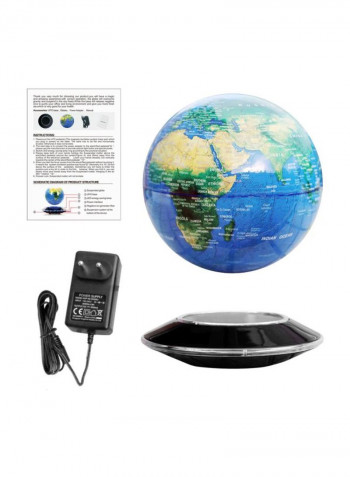 Magnetic Levitating Floating Globe Desk أسود/أزرق
