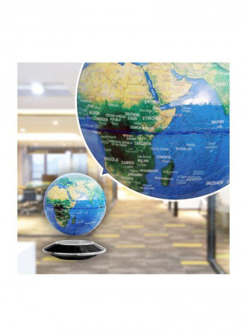 Magnetic Levitating Floating Globe Desk أسود/أزرق