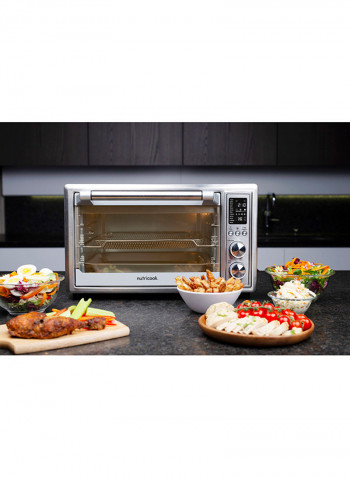 Smart Air Fryer Oven Toaster Convection & Rotisserie Oven Dehydrator Yogurt Maker And Food Warmer Led One Touch Screen With 12 Presets 30 l KF1828ELQ-H12D Silver/Black