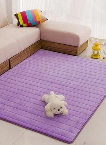 Solid Design Anti-Skid Carpet Purple 140x200centimeter