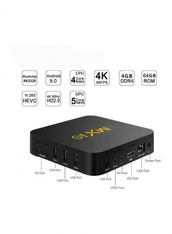 MX10 Wifi TV Box XD4644906 Black
