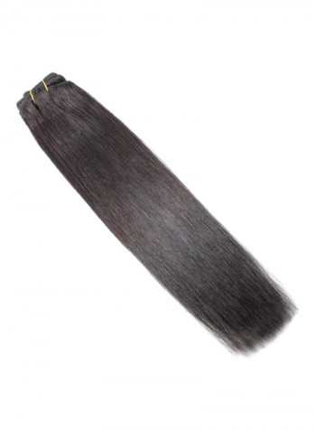 7-Piece Brazilian Hair Clip In Human Hair Extension Natural Black 1B 24inch