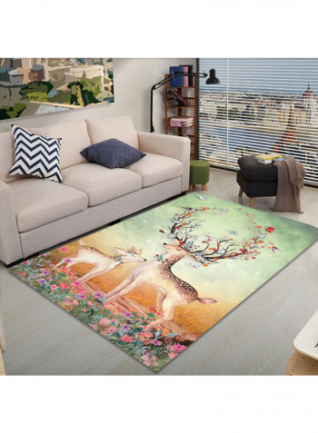 Classic Cartoon Printed Cozy Anti-Slip Rug Multicolour 120 x 160cm