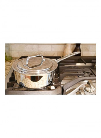 Sauce Pan With Lid Silver