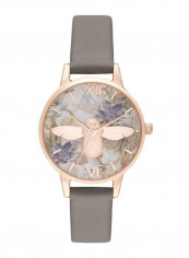 Women's Leather Marble Florals Analog Watch OB16CS19