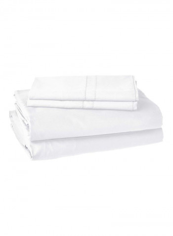 4-Piece Deep Pocket Oversized Sheet Set White King