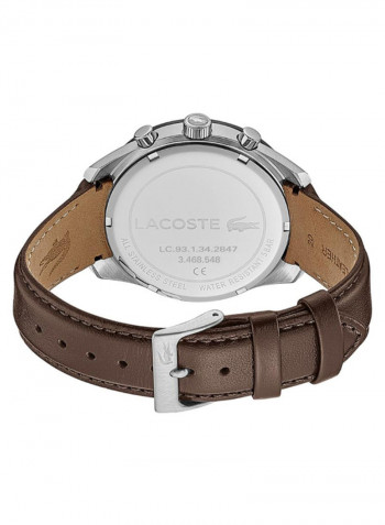 Men's Boston Water Resistance Leather Chronograph Watch 2011093