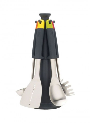 5-Piece Elevate Carousel Spoon Set Black/Silver