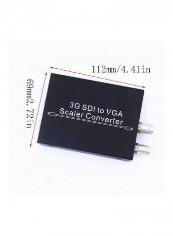SDI To VGA With SDI Durable Loop Output Converter Black