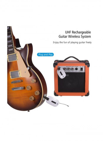 2-Piece Wireless Electric Guitar Bass Audio Transmitter Receiver