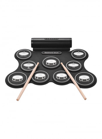 Portable Electronic Drum Digital USB 9 Pads Roll Up Drum Set