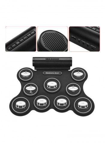 Portable Electronic Drum Digital USB 9 Pads Roll Up Drum Set