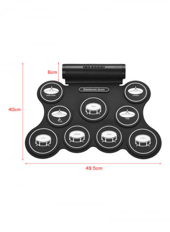 Portable Electronic Drum Digital USB 9 Pads Roll Up Drum Set