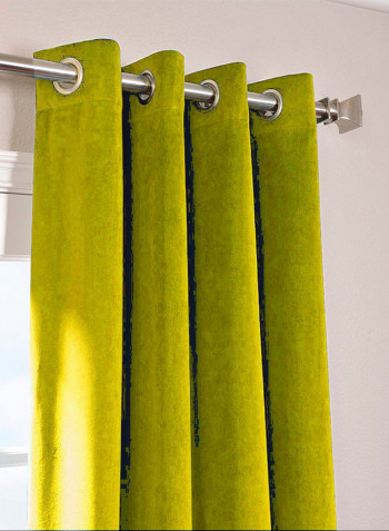 Royal Lined Blackout Eyelet Window/Door Curtain Lemon Green 50 W X 144 Linch