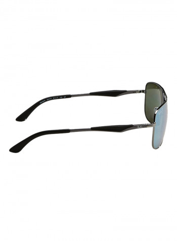 Men's Full Rim Square Sunglasses - Lens Size: 61 mm