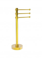 3-Swing Arm Dotted Accents Towel Holder Gold 9x8x15inch