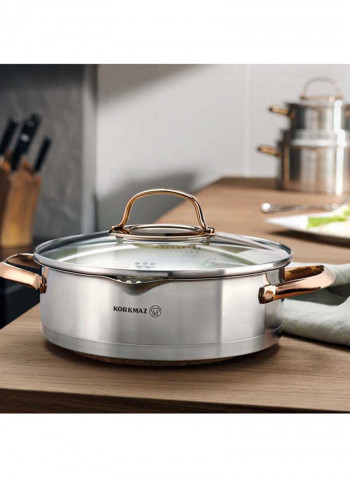 8-Piece Rosanna Cookware Set Silver/Rose Gold