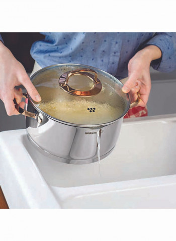 8-Piece Rosanna Cookware Set Silver/Rose Gold